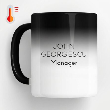 Tasse thermosensible personnalisée avec message - Millionnaire