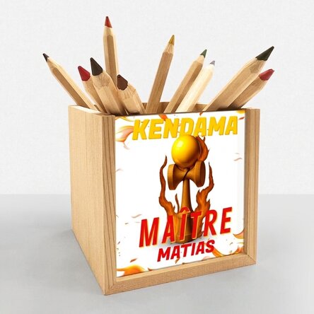 Porte-crayons personnalisé avec inscription - Kendama Master