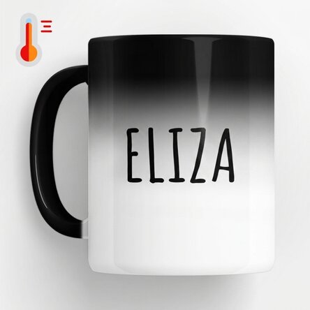 Tasse thermosensible personnalisée avec un prénom