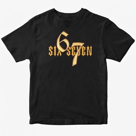T-shirt en coton personnalisé avec un texte - 67 Six Seven