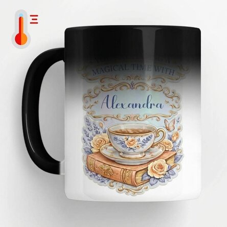 Tasse thermosensible personnalisée avec inscription - « I'm the tea you will be having »