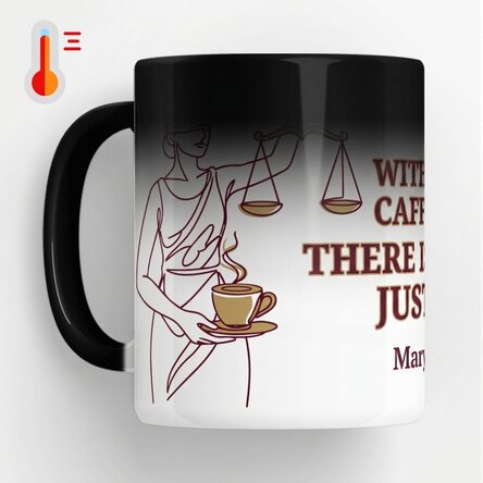 Tasse thermosensible personnalisée avec un texte pour les avocats