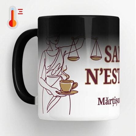Tasse thermosensible personnalisée avec un texte pour les avocats