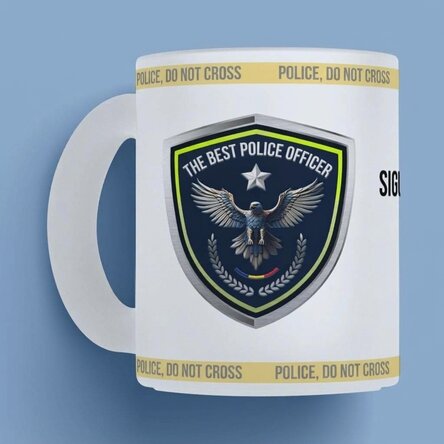 Tasse personnalisée avec inscription - « Le meilleur policier »