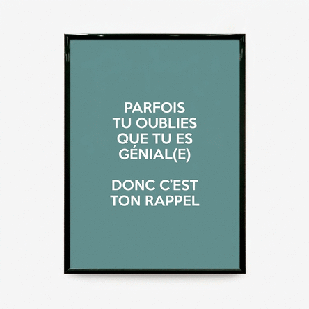 Tableau personnalisé avec un message