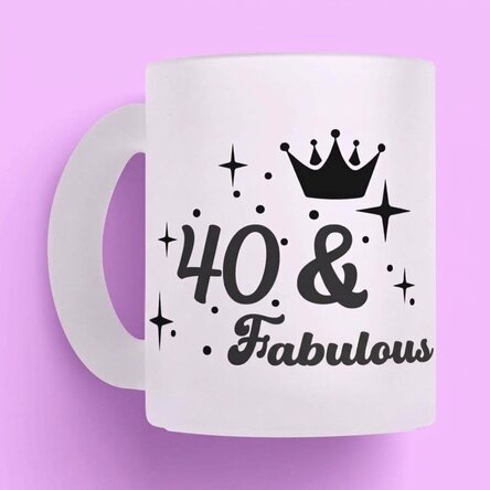 Verre mat personnalisé avec un message pour un anniversaire - Fabuloasa