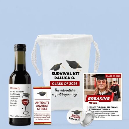Coffret cadeau - Kit de survie pour les diplômés