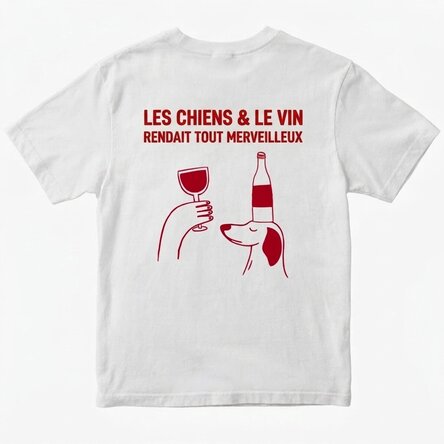 T-shirt en coton personnalisé avec un texte - Wine