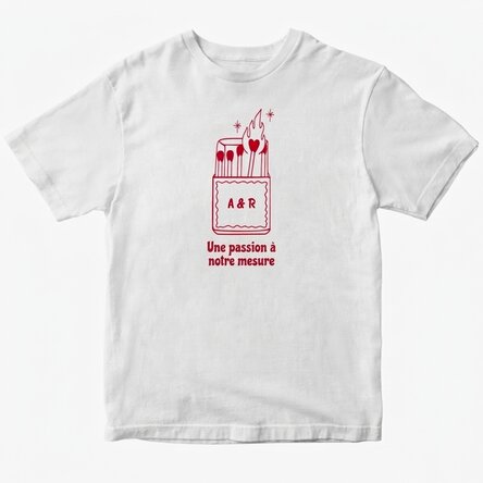 T-shirt en coton personnalisé avec des initiales - Heaven