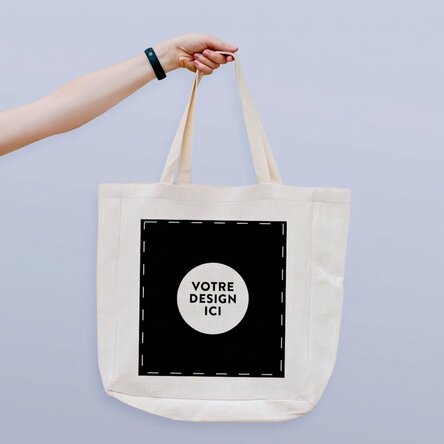 Sac de plage personnalisé avec votre illustration - portrait