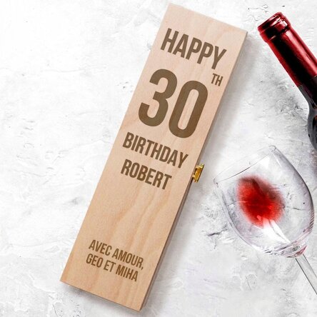 Coffret de vin personnalisé - HAPPY BIRTHDAY