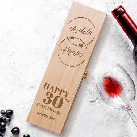 Coffret de vin personnalisé - modèle anniversaire