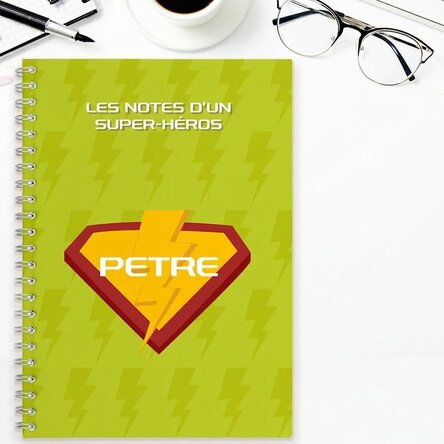 Carnet de notes personnalisé - Super-héros