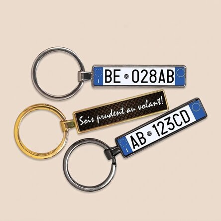 Porte-clés personnalisé avec numéro d'immatriculation italien