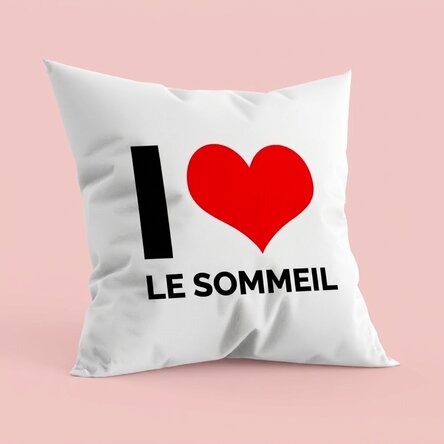 Coussin personnalisé - I LOVE