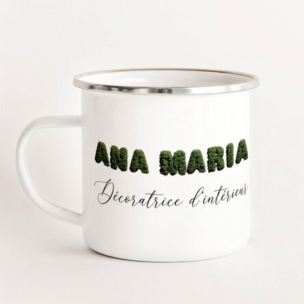 Tasse métallique émaillée personnalisée pour créateur