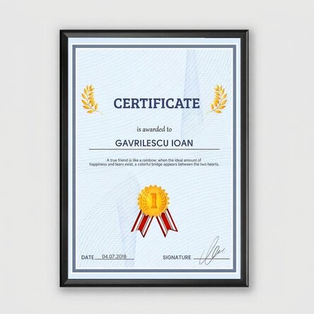 Personalised painting - Certificate of appreciation