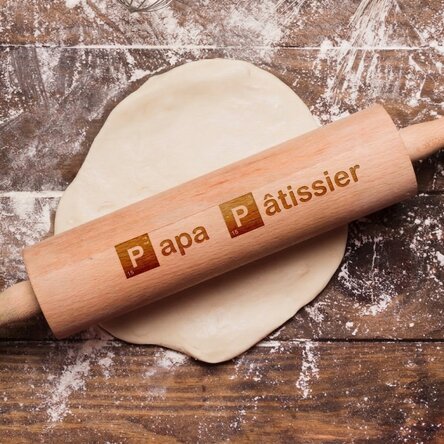 Rouleau à pâtisserie en bois personnalisé - Baking Person