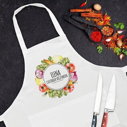Tablier personnalisé - Cuisinier végétarien