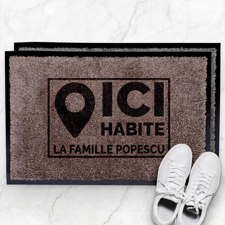 Paillasson d'entrée d'intérieur personnalisé - C'est ici que...