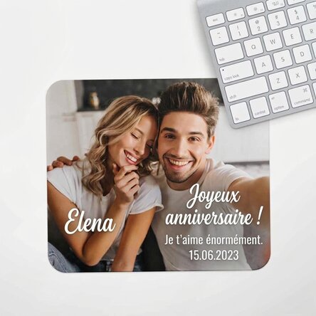 Tapis de souris personnalisé avec une photo