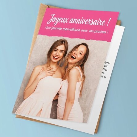 Carte de vœux personnalisée avec photo et texte
