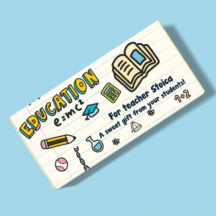 Chocolat personnalisé avec un message - Pour les enseignants