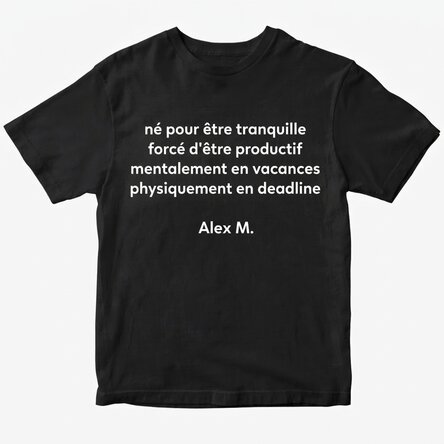 T-shirt personnalisé avec un texte