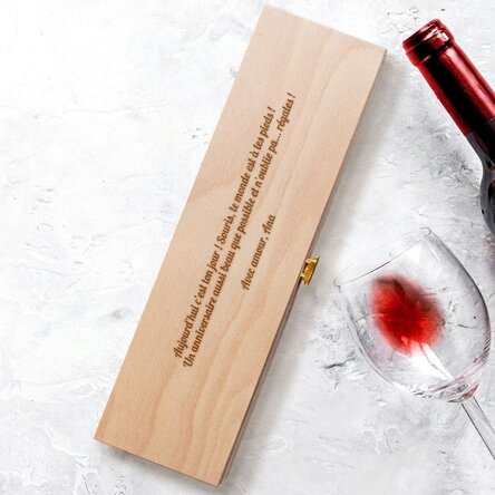 Coffret de vin personnalisé avec un message - Message pour les amis