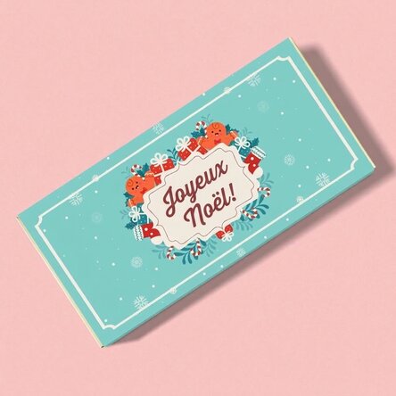 Chocolat personnalisé avec un message pour Noël - Gingerbread
