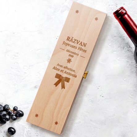Coffret à vin personnalisé - Modèle « Nœud »