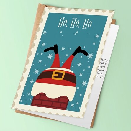Carte de vœux personnalisée - Ho ho ho !