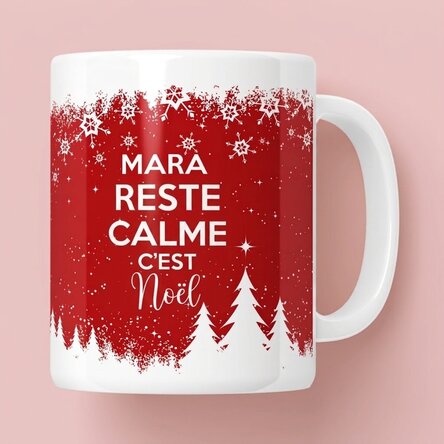 Tasse personnalisée avec inscription - Keep calm for Christmas