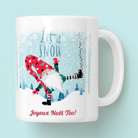 Tasse personnalisée avec inscription - Let it snow