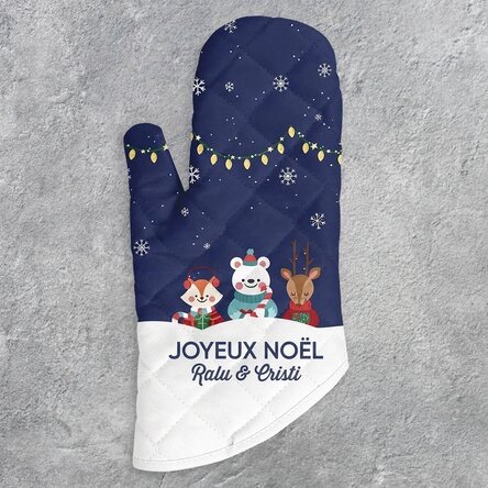 Gant de cuisine personnalisé avec inscription - Christmas Night