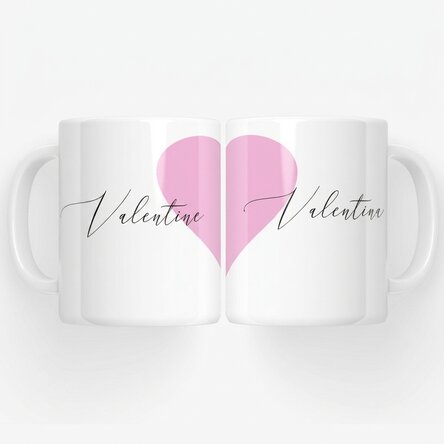 Tasses pour couple avec inscription - motif cœur