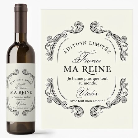 Vin personnalisé avec inscription - Antique