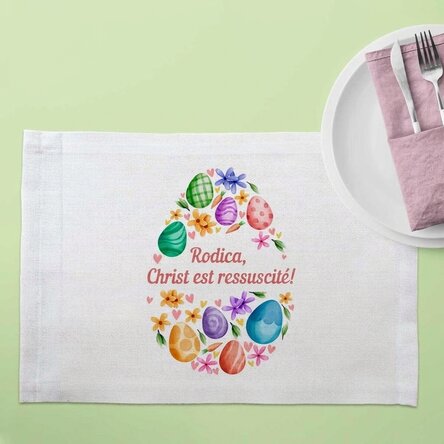Support d'assiette personnalisé - Le Christ est ressuscité !