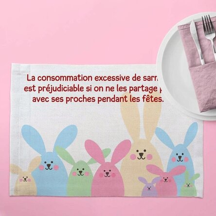 Support d'assiette personnalisé - Message