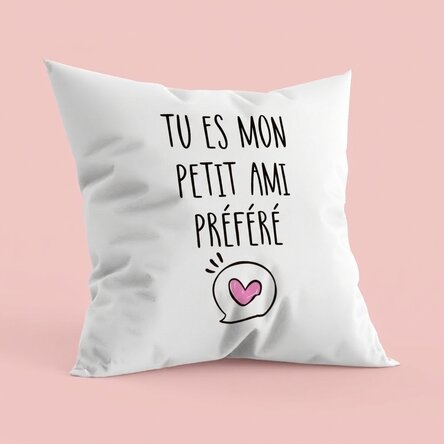 Coussin personnalisé avec inscription - « Favourite boyfriend »