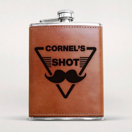 Flacon de poche personnalisé recouvert de cuir - Shot