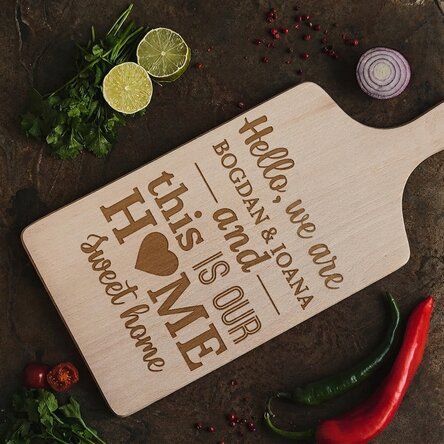 Customised chopping board - Home Sweet Home