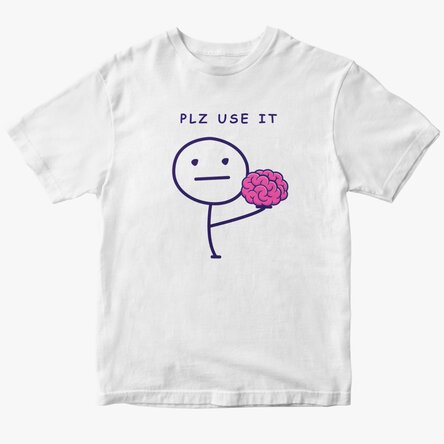 T-shirt en coton personnalisé avec un texte - Brain
