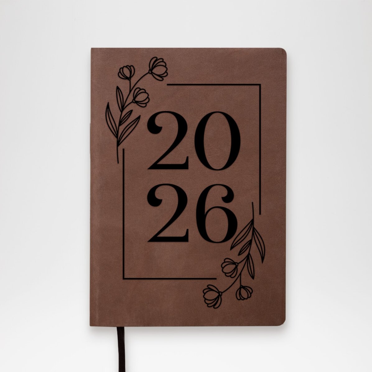 Agenda en cuir personnalisé - Floral Planner
