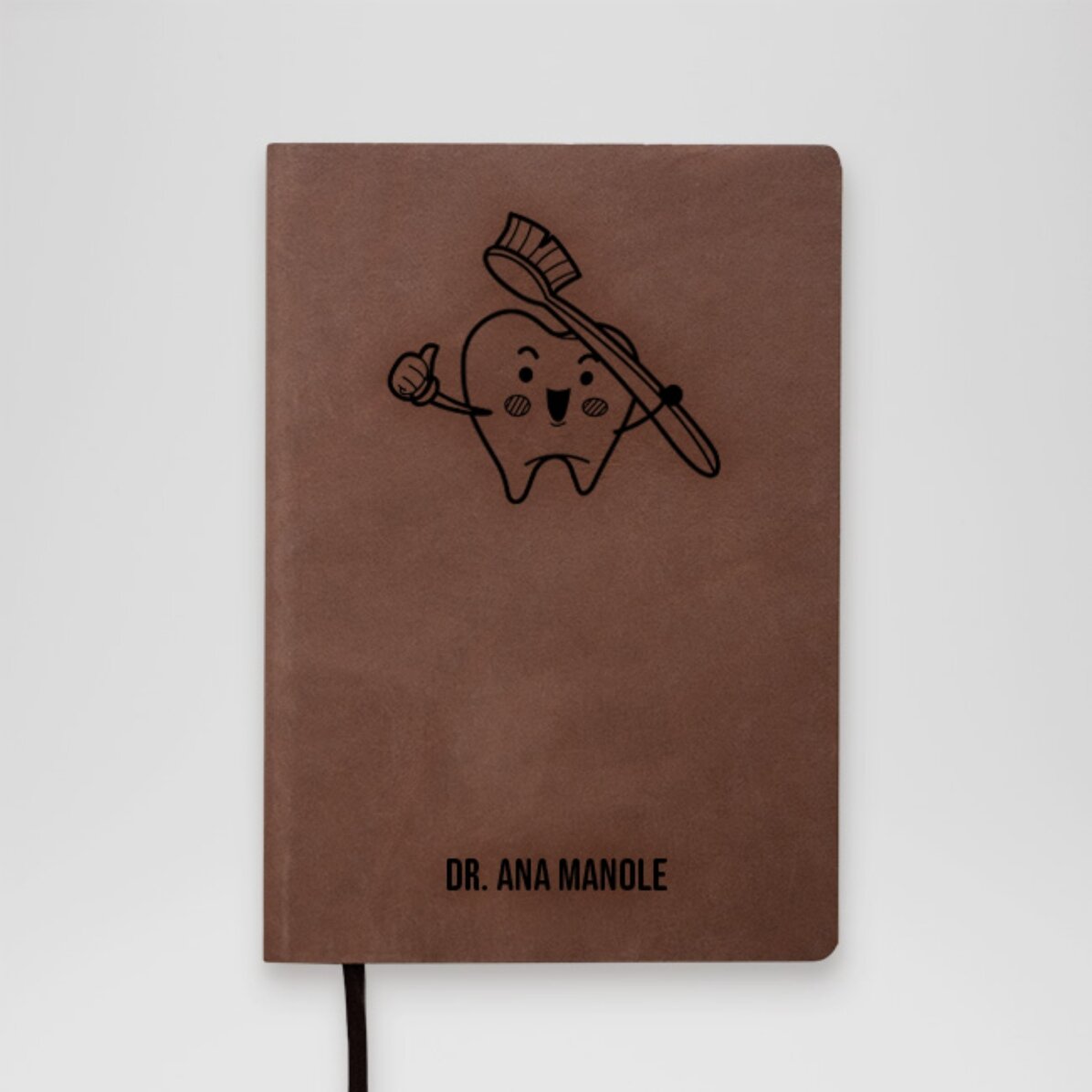 Agenda en cuir personnalisé avec inscription - Dentiste