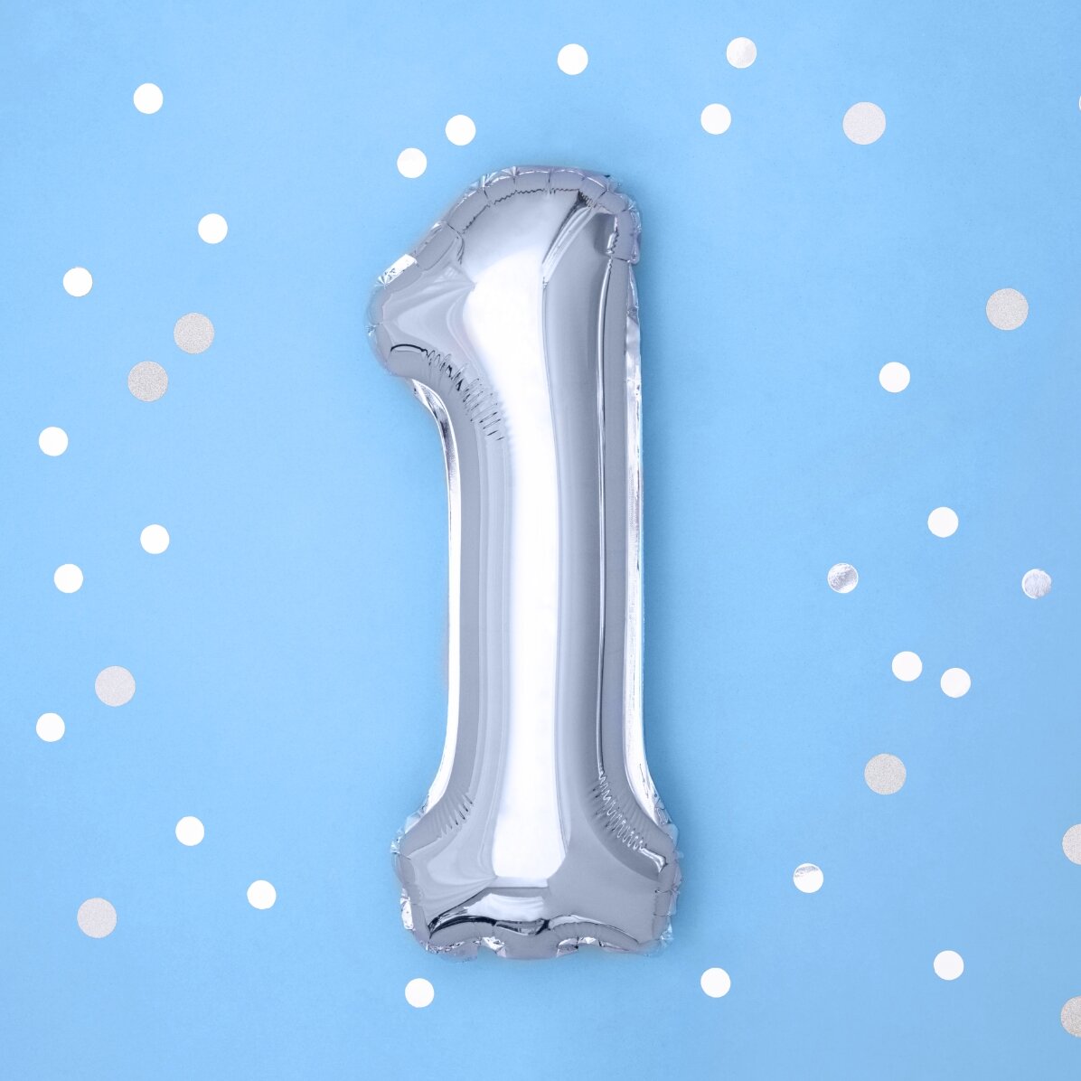Ballons - Chiffres argentés 35 cm