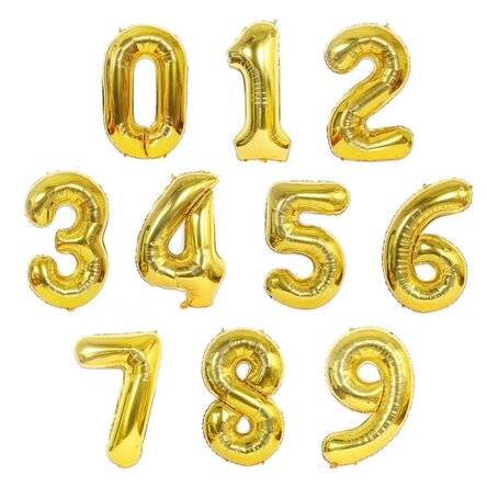 Balloons - Golden numbers 35cm