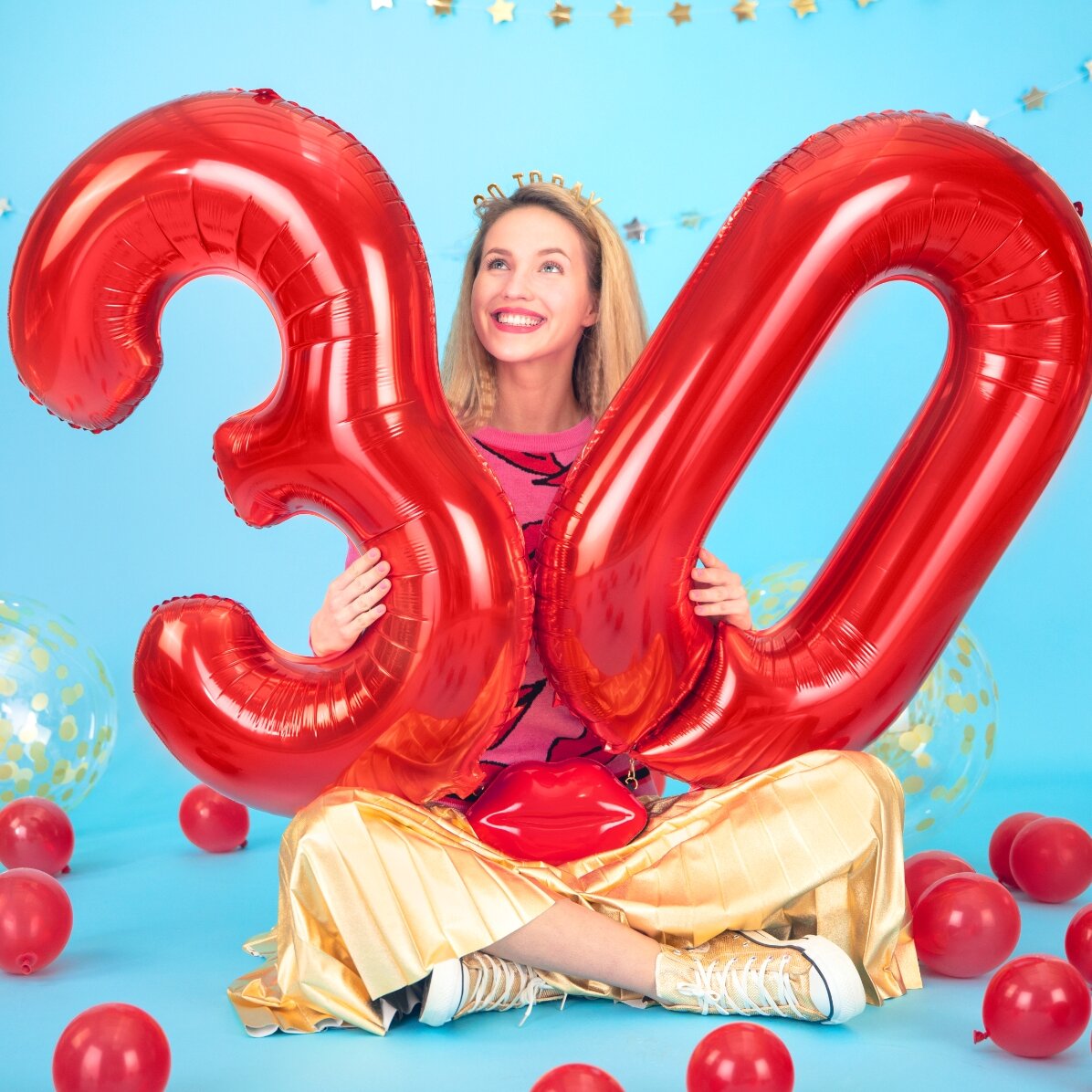 Ballons - Chiffres rouges 86 cm