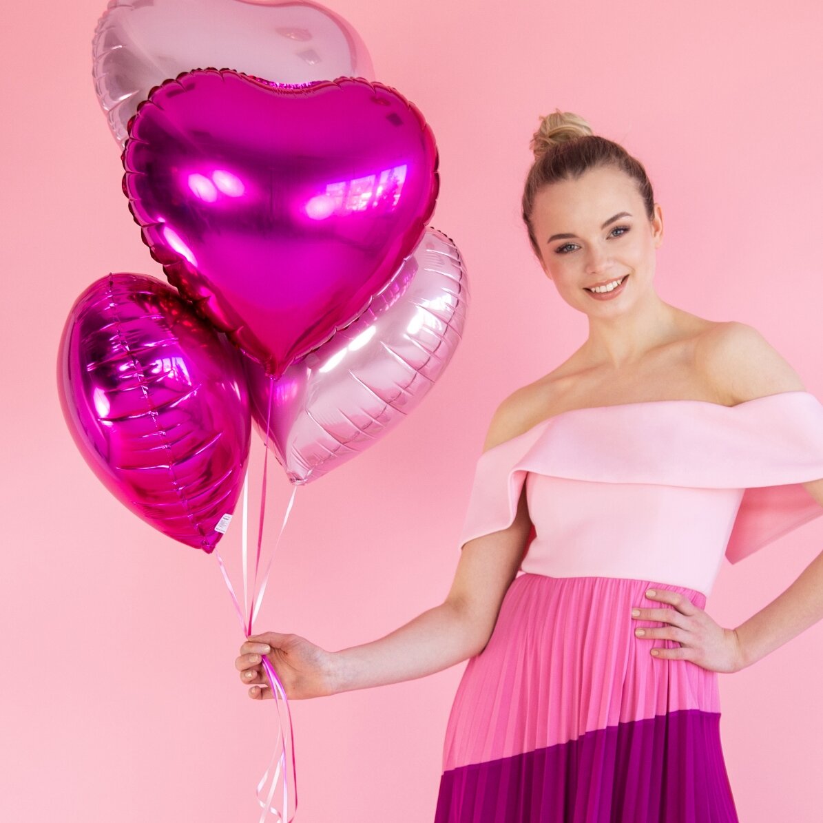 Ballon - Cœur rose 45 cm