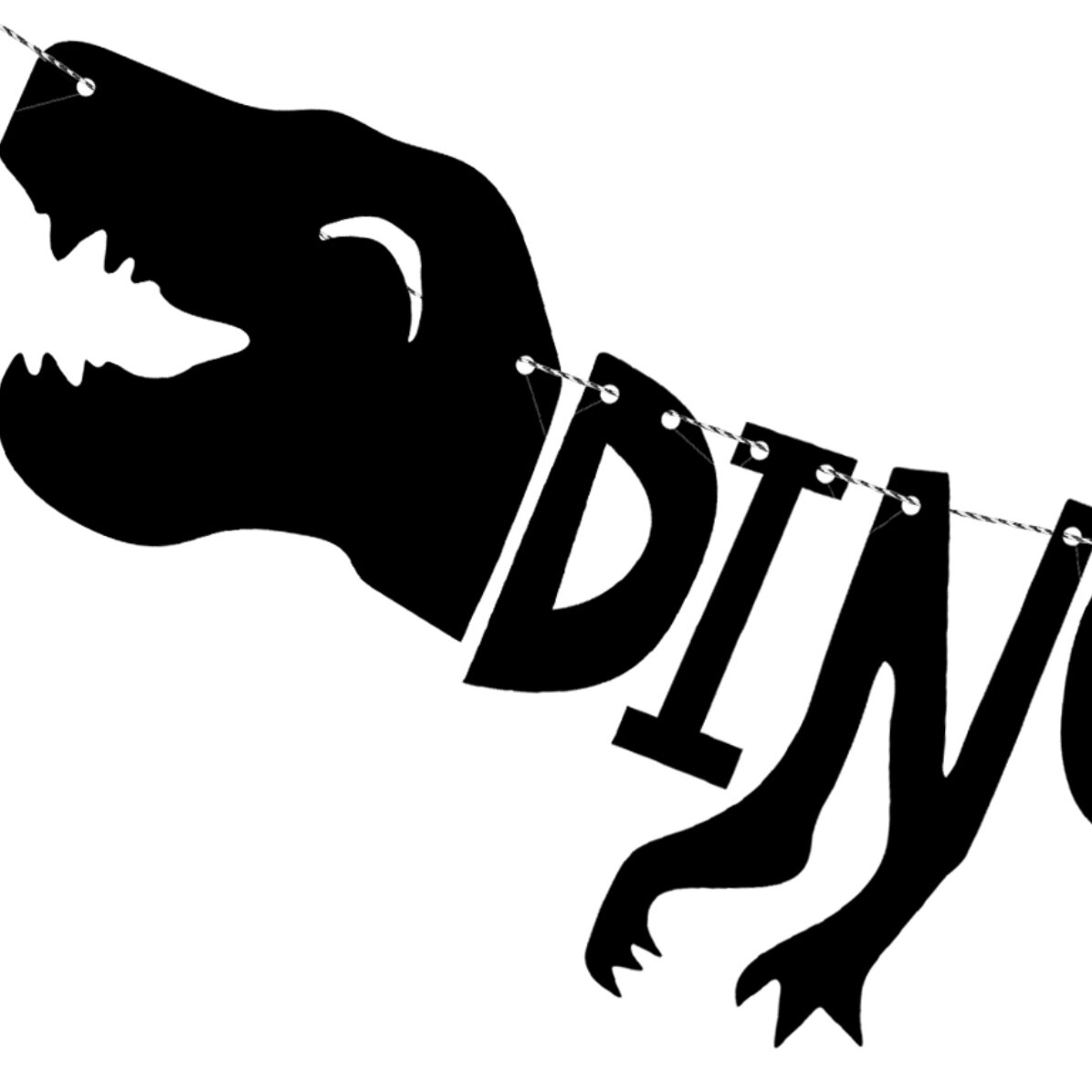 Bannière « Dino Party » sur le thème des dinosaures